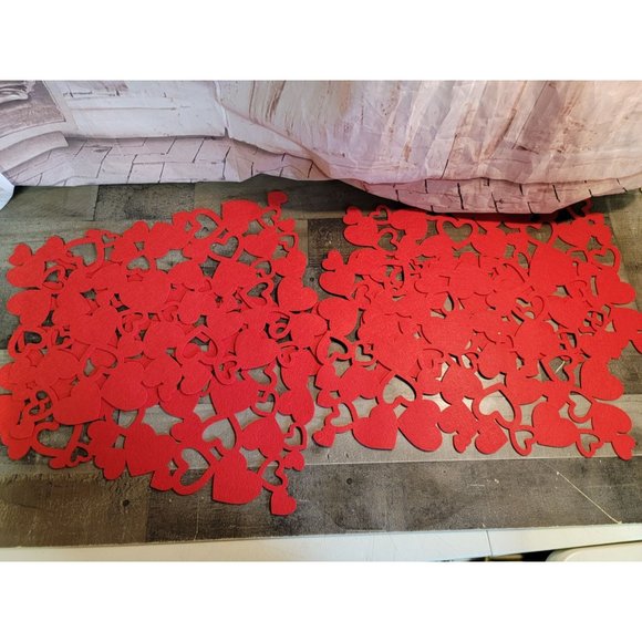 Valentines day placemat heart love red set - Picture 4 of 5